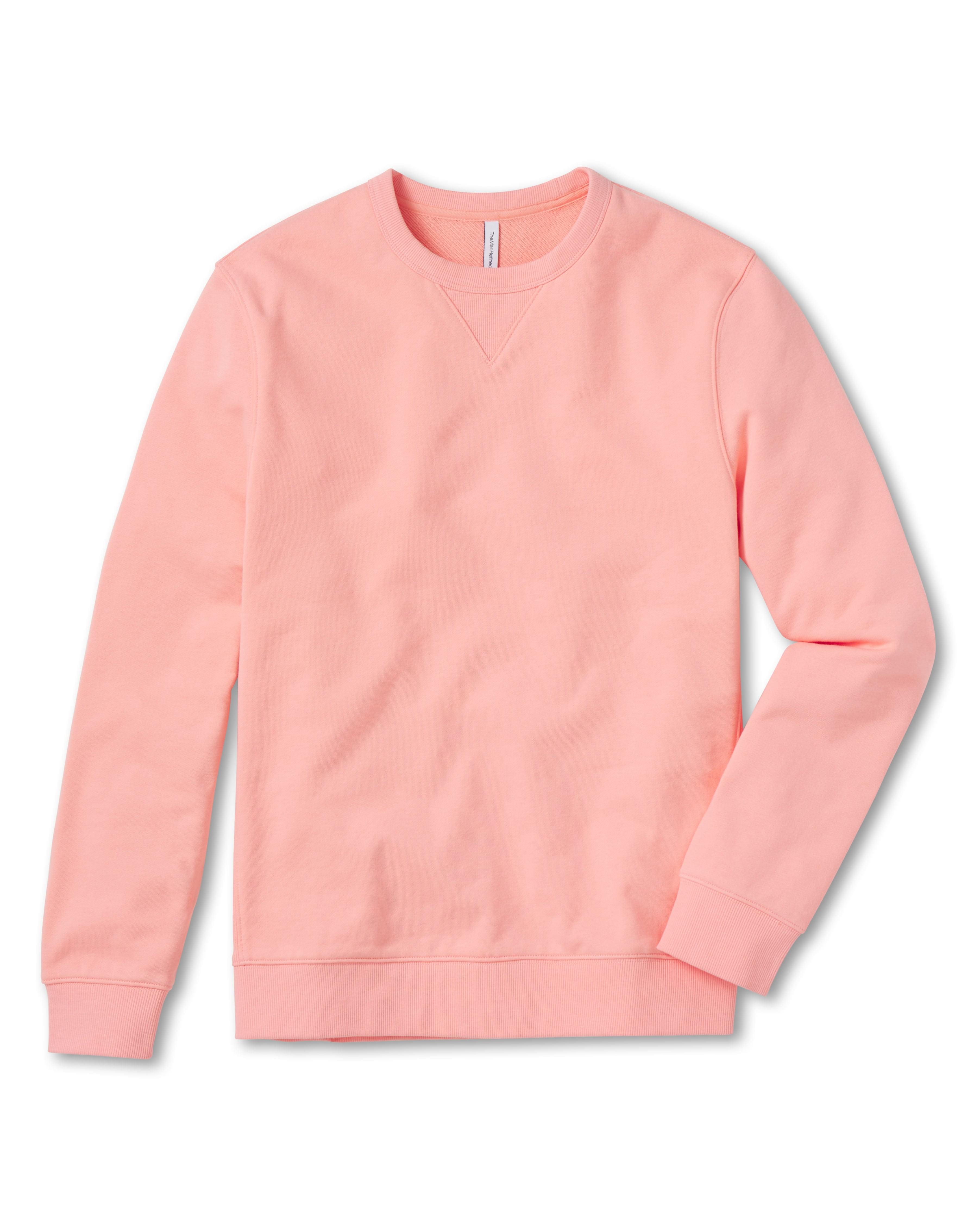 Crewneck Pullover - Salmon | The Man Refined