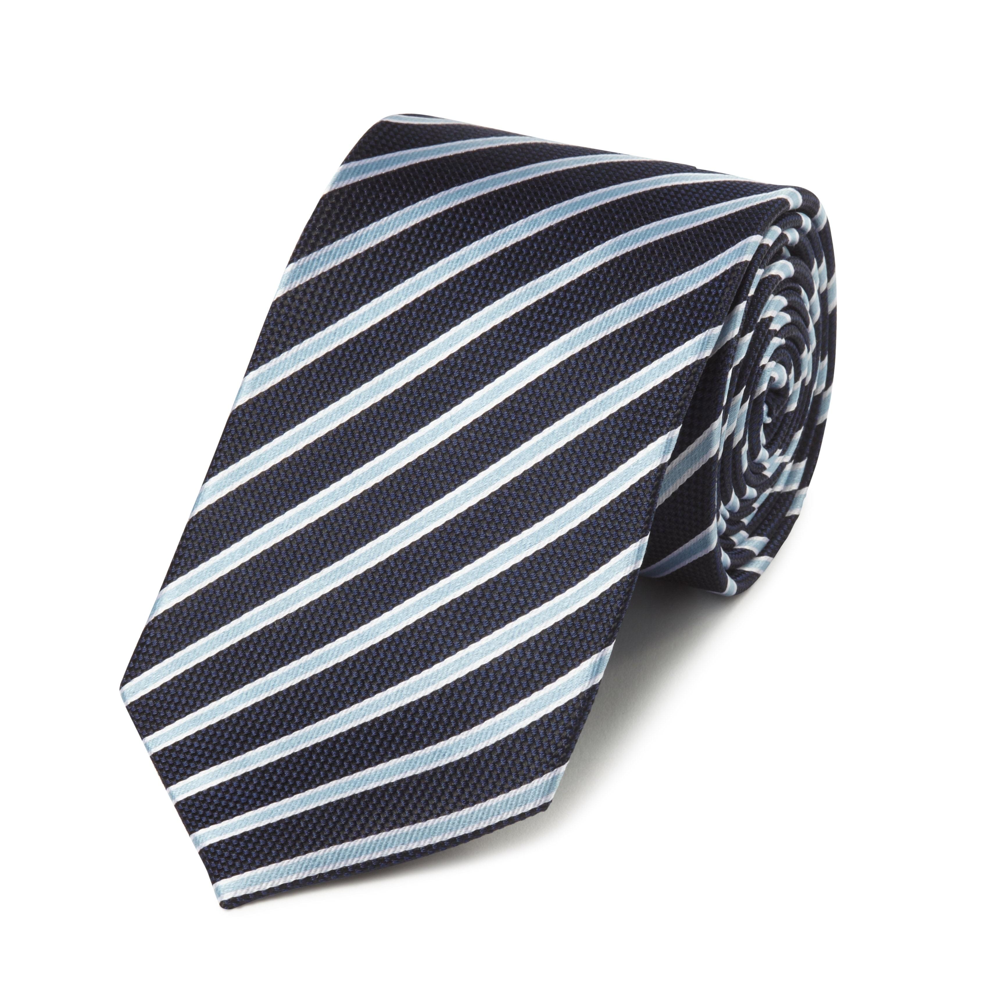 Double Stripes Jacquard Silk Tie | The Man Refined