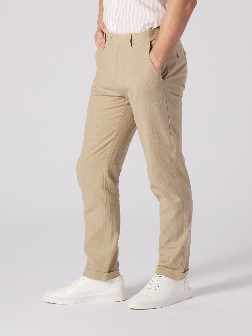 Linen Pants - Khaki - TF250