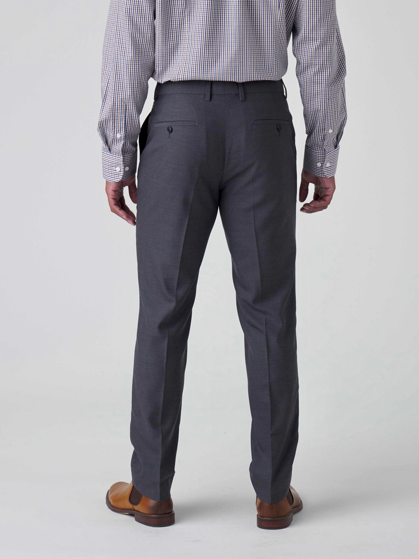 Wool Blend Business Pants - Dark Grey