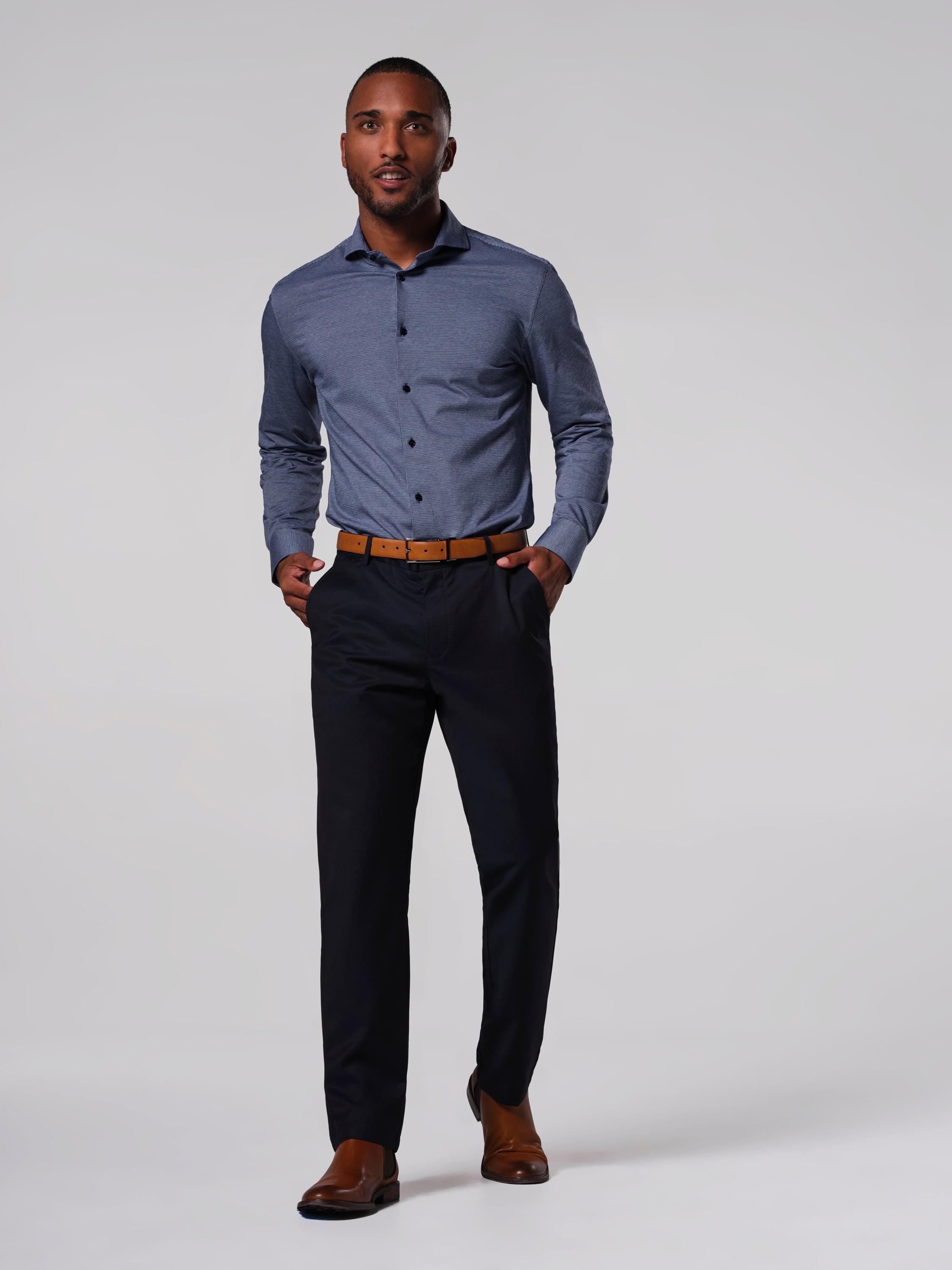 Buy Navy Blue Trousers & Pants for Men by VAN HEUSEN Online | Ajio.com