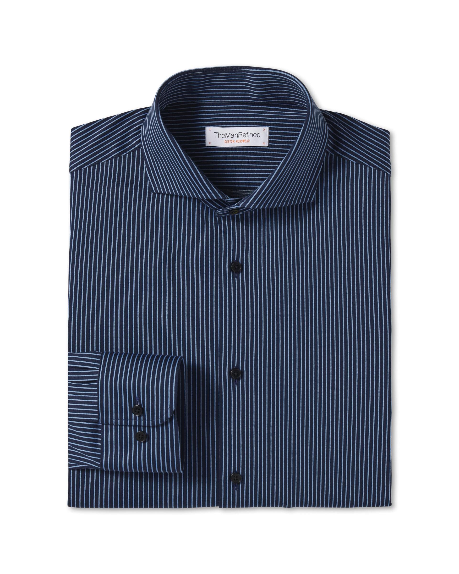 Starry Beaded Navy Blue Premium Cotton Shirt – The Foomer